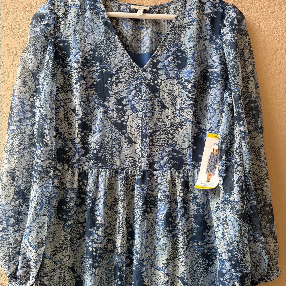 Joie Women’s Blue Tiered Printed Midi Dress Parisian Paisley NWT Size M - Picture 6 of 14